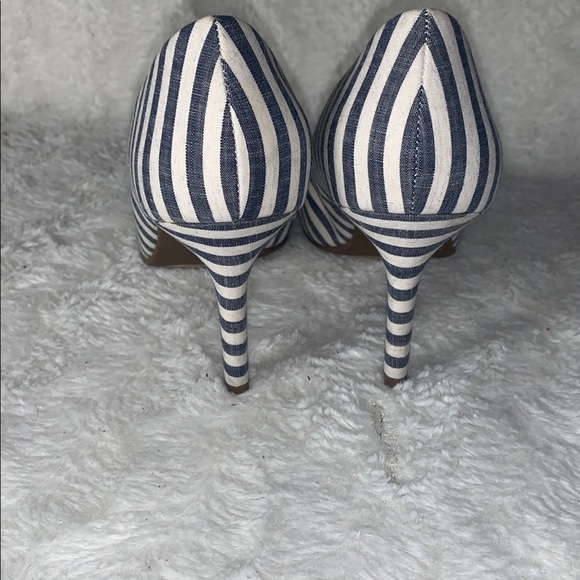Merona Blue and White Heels with Pointed Toe - Picture 5 of 11